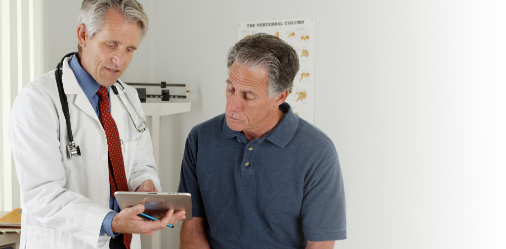 Doctor with patient